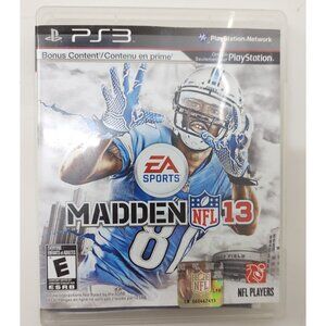 Madden NFL 13 (Sony PlayStation 3, 2012) PS3 Football Video Game